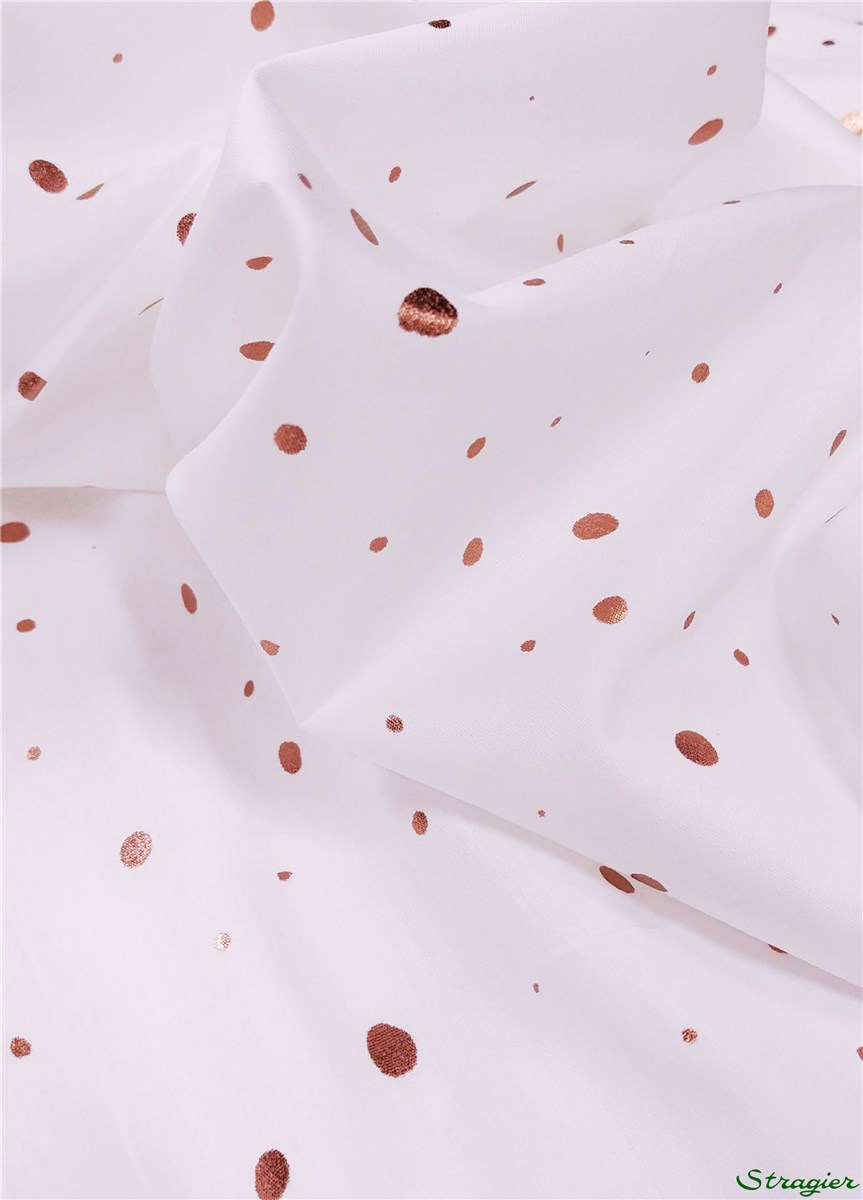 Popeline de Coton - Galet - cuivré 