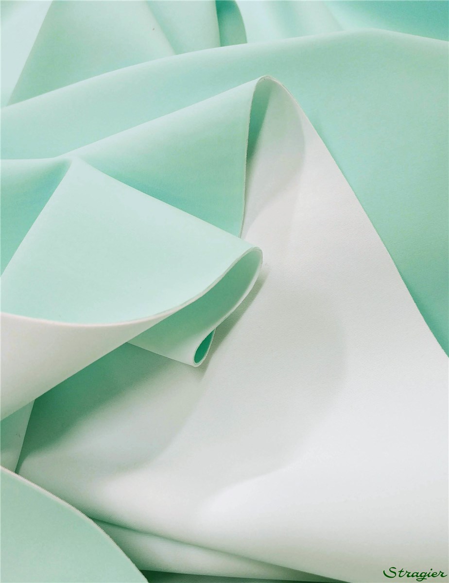 Double stretch - Matt - type néoprène - uni - Blanc-Menthe givrée