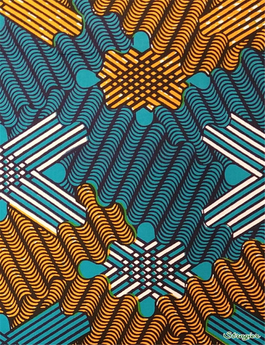 Tissu Wax africain - 2167813 - 4 - se commande par multiple de 5,45m uniquement