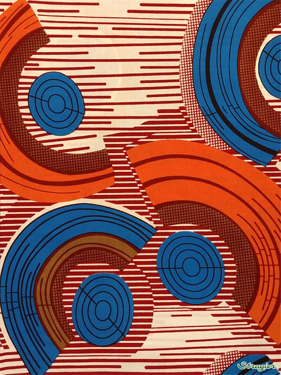 Tissu Wax africain - 2123914 - 9 - se commande par multiple de 5,45m uniquement