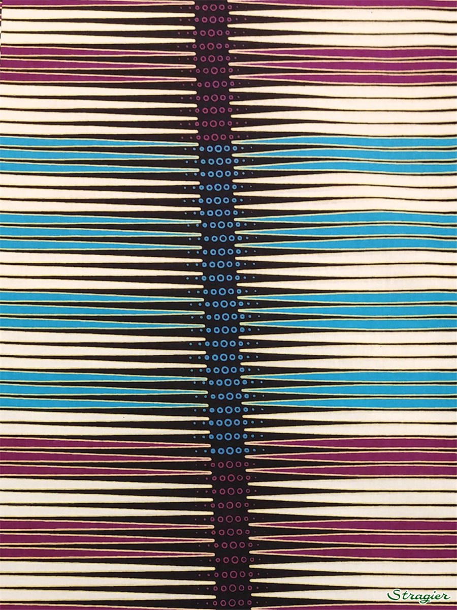 Tissu Wax africain - 86708 - 11 - se commande par multiple de 5,45m uniquement
