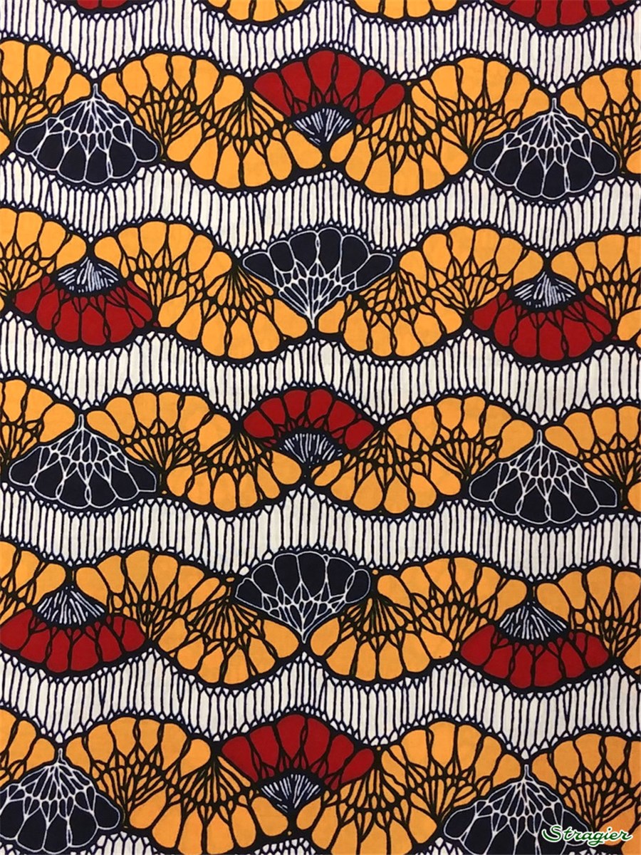 Tissu Wax africain - 2047720 - 22 - se commande par multiple de 5,45m uniquement