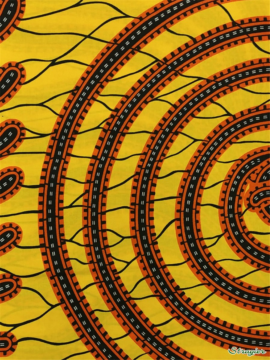 Tissu Wax africain - 157616 - 27 - se commande par multiple de 5,45m uniquement