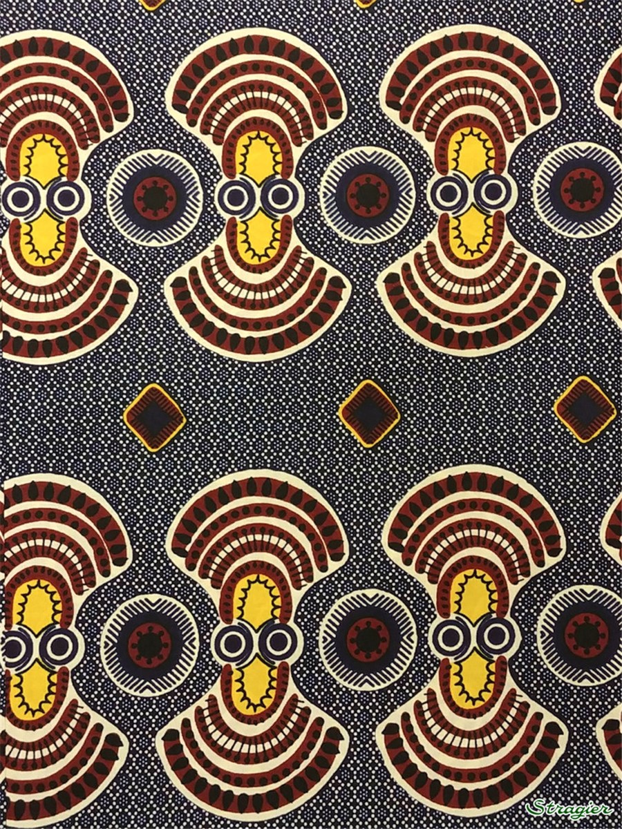 Tissu Wax africain - 66908 - 28 - se commande par multiple de 5,45m uniquement