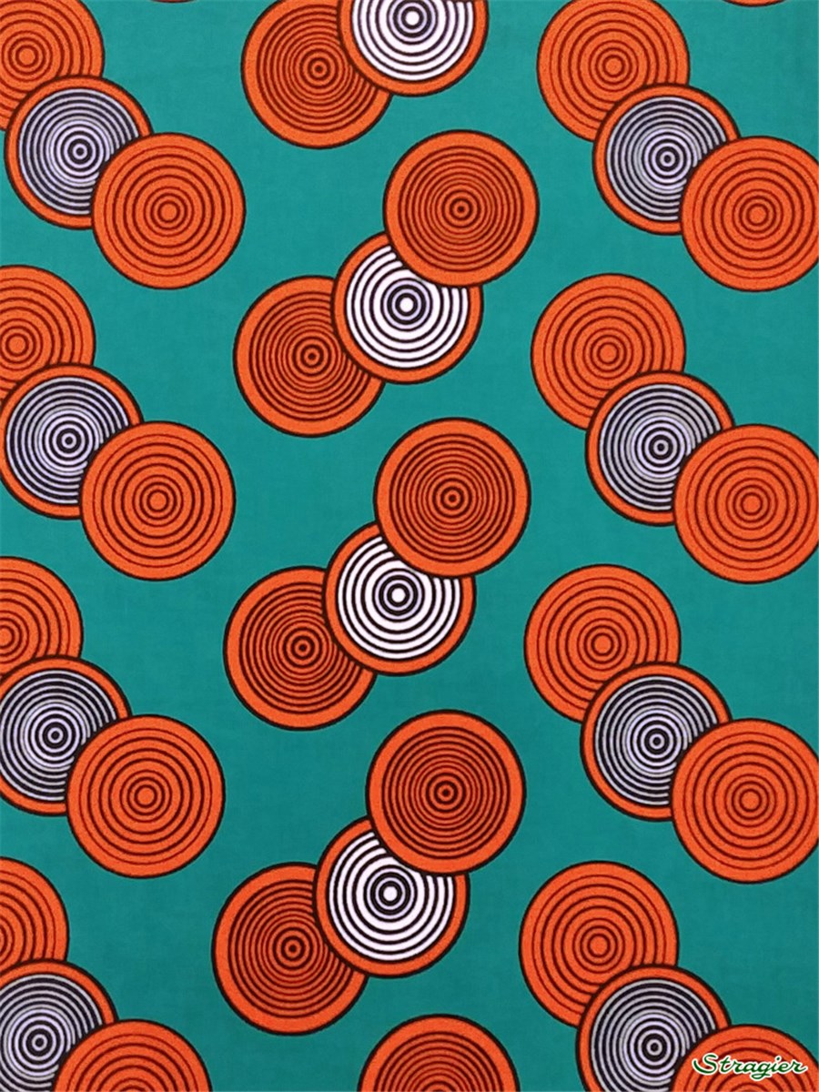 Tissu Wax africain - 2394004 - 35 - se commande par multiple de 5,45m uniquement