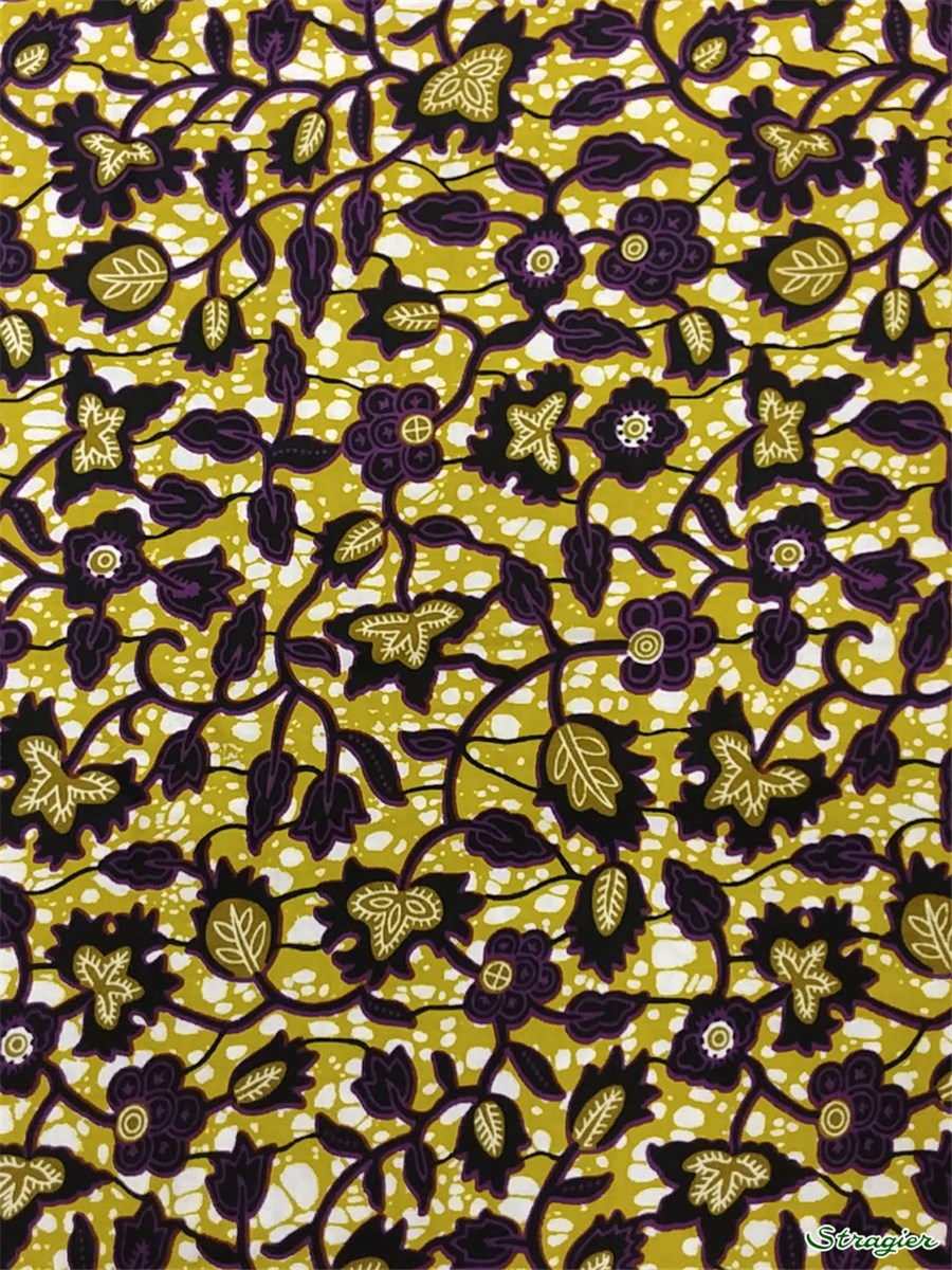 Tissu Wax africain - 81704H - 37 - se commande par multiple de 5,45m uniquement