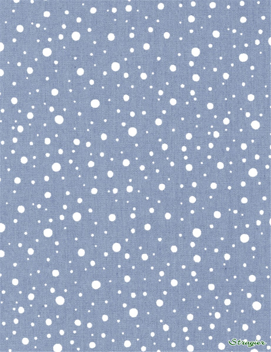 Pure Cotton Poplin - Spotty - Bleu
