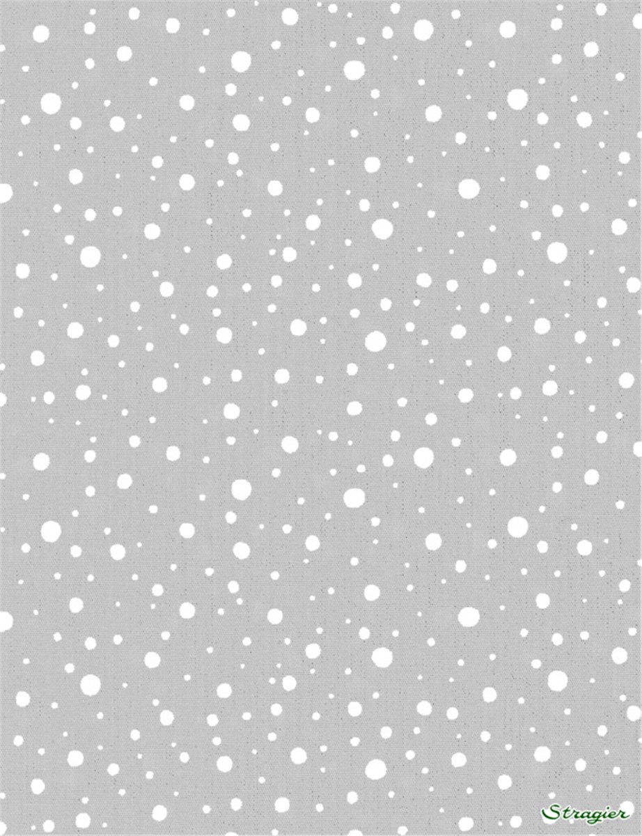 Pure Cotton Poplin - Spotty - Gris Perle