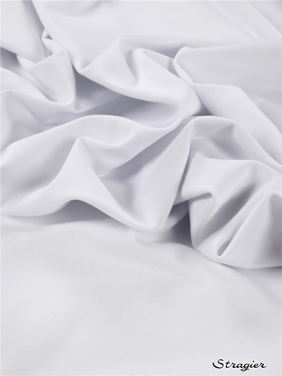 Jersey Coton Stretch 240gr/m² - Uni - Blanc 
