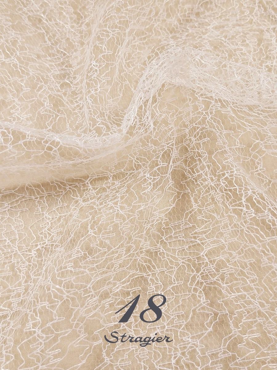 Tulle Voilette - uni - Ivoire clair Stragier