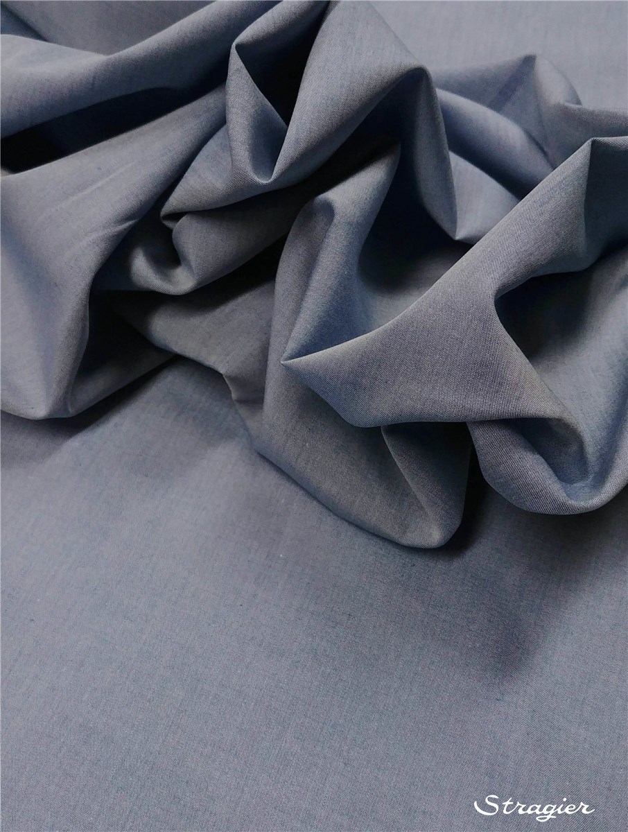 Fil à Fil - pur coton - uni - Bleu Riviera