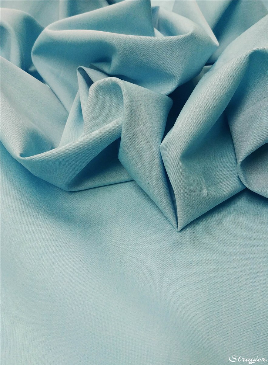 End-on-End - pure Cotton - Plain - Bleu Spa