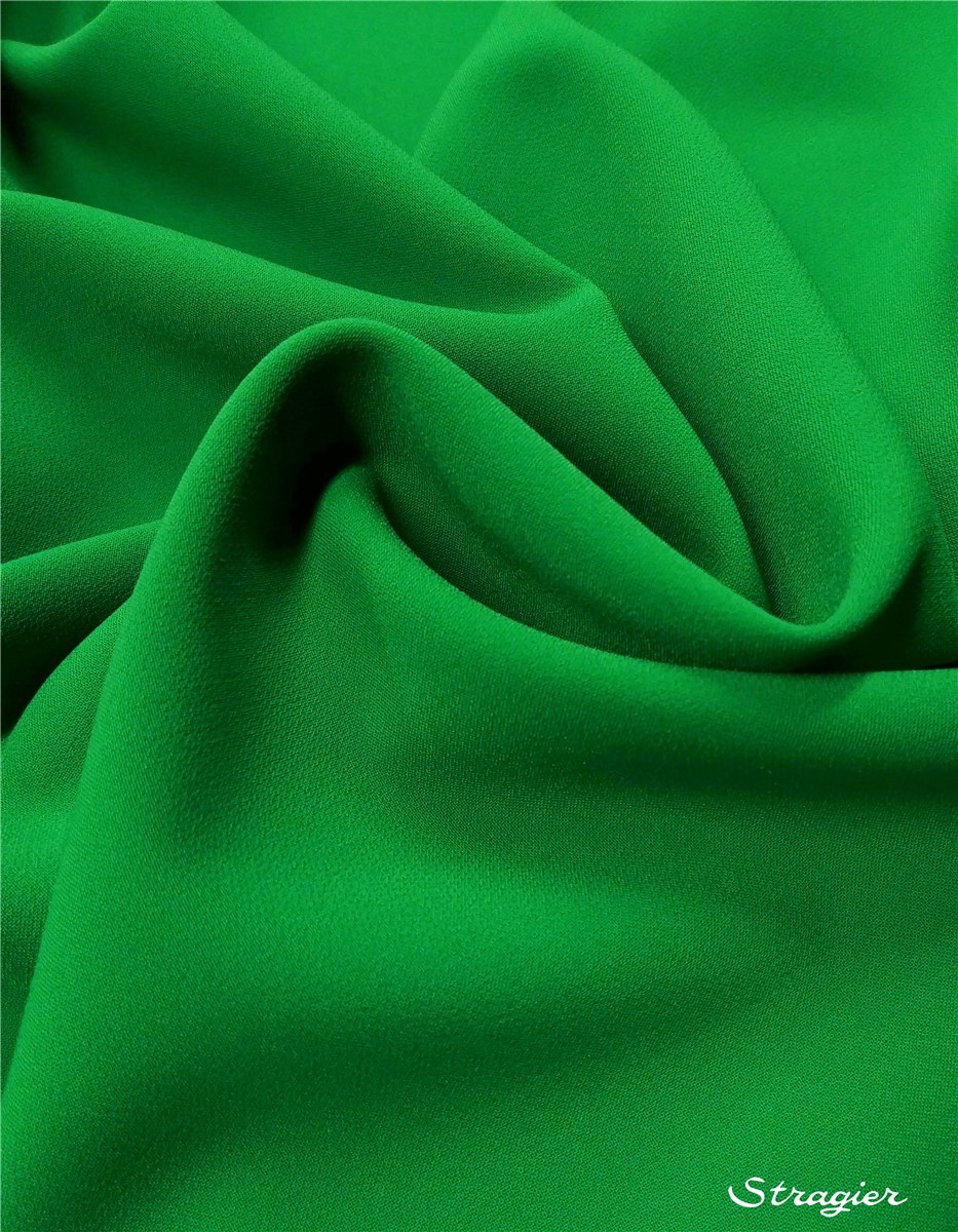 Crêpe lourd infroissable stretch - uni - Vert Jade