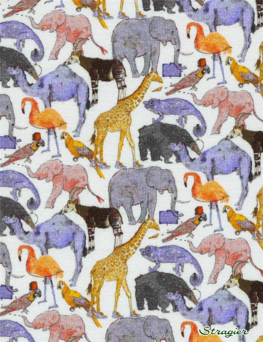 Jersey Liberty Coton - Queue for the Zoo - B 