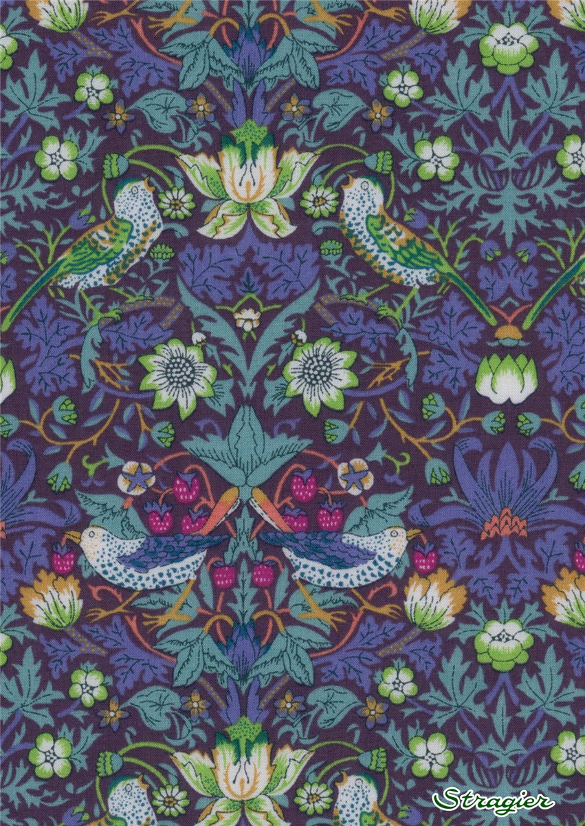 Liberty Tana Lawn - Strawberry thief - Denim