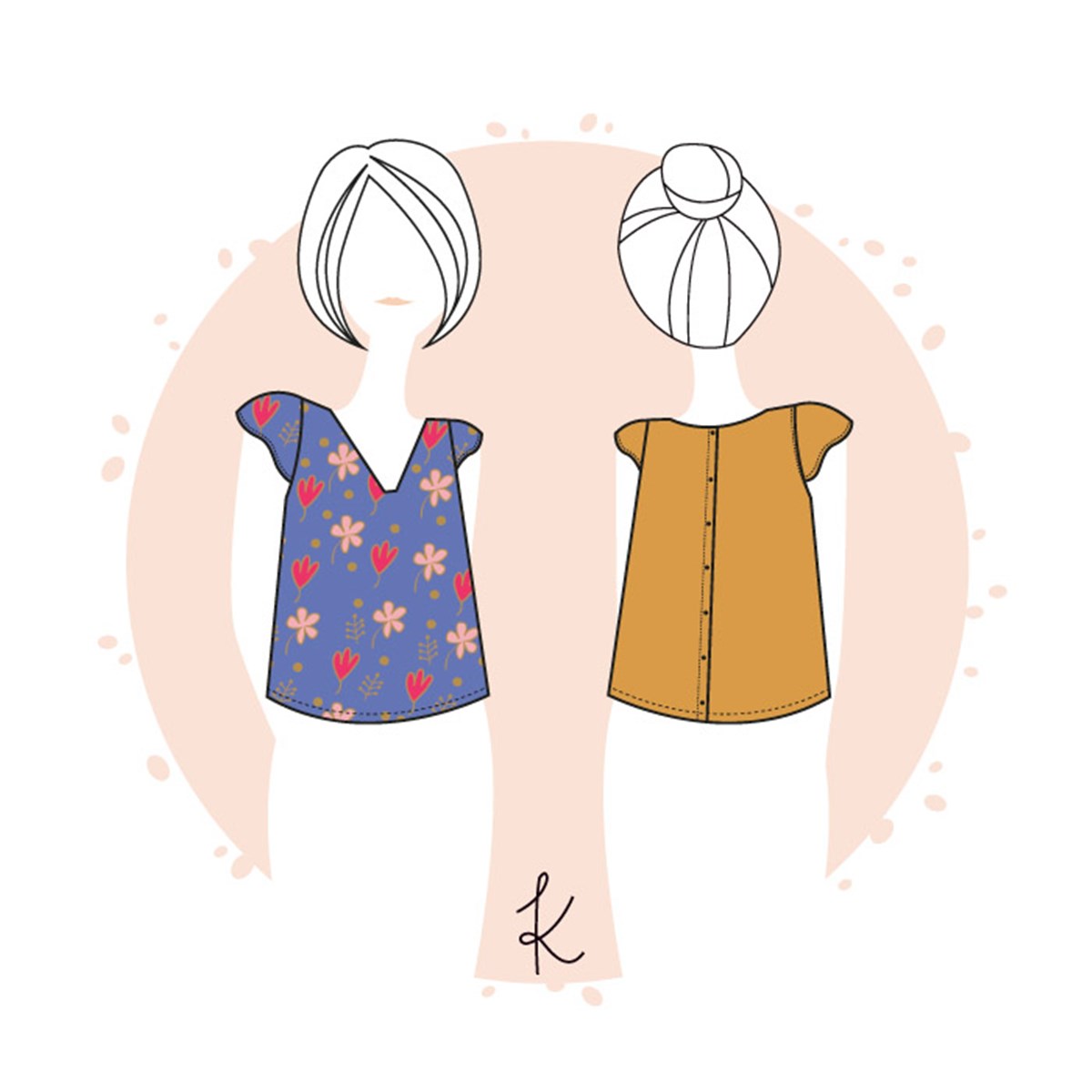 Patron Anne Kerdilès - Blouse Syracuse - - EU 34-48