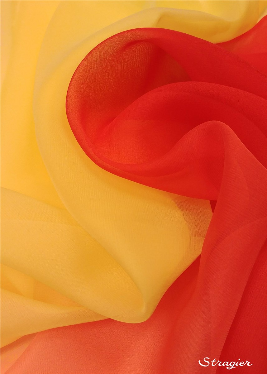 Silk Chiffon - Ombré - Fraisier-Vanille - 115 cm