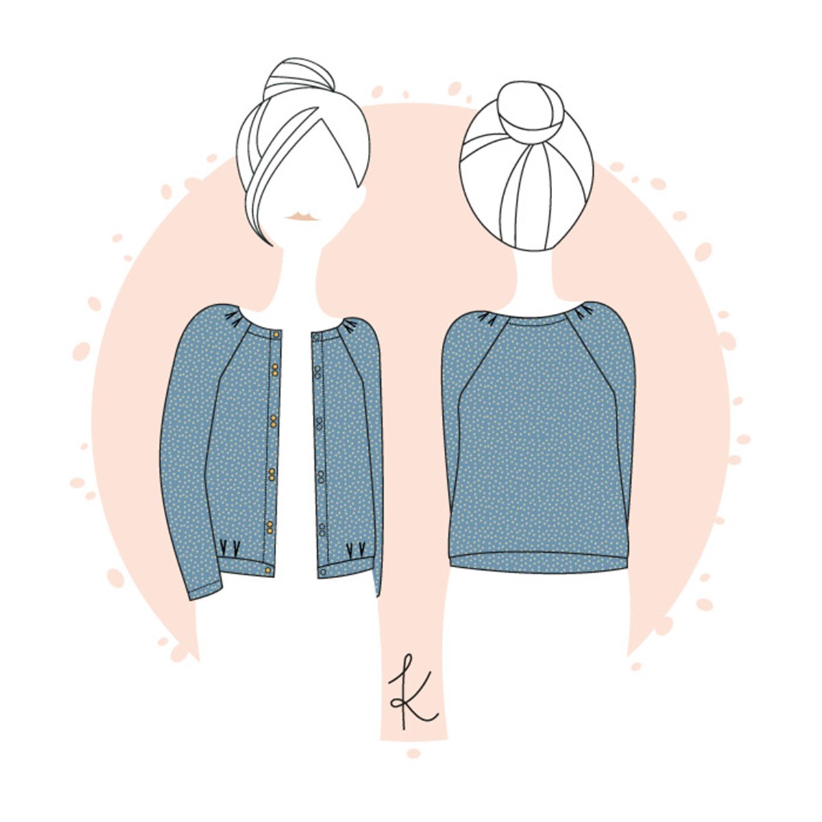 Patron Anne Kerdilès - Cardigan Bergen -  - EU 34-48 