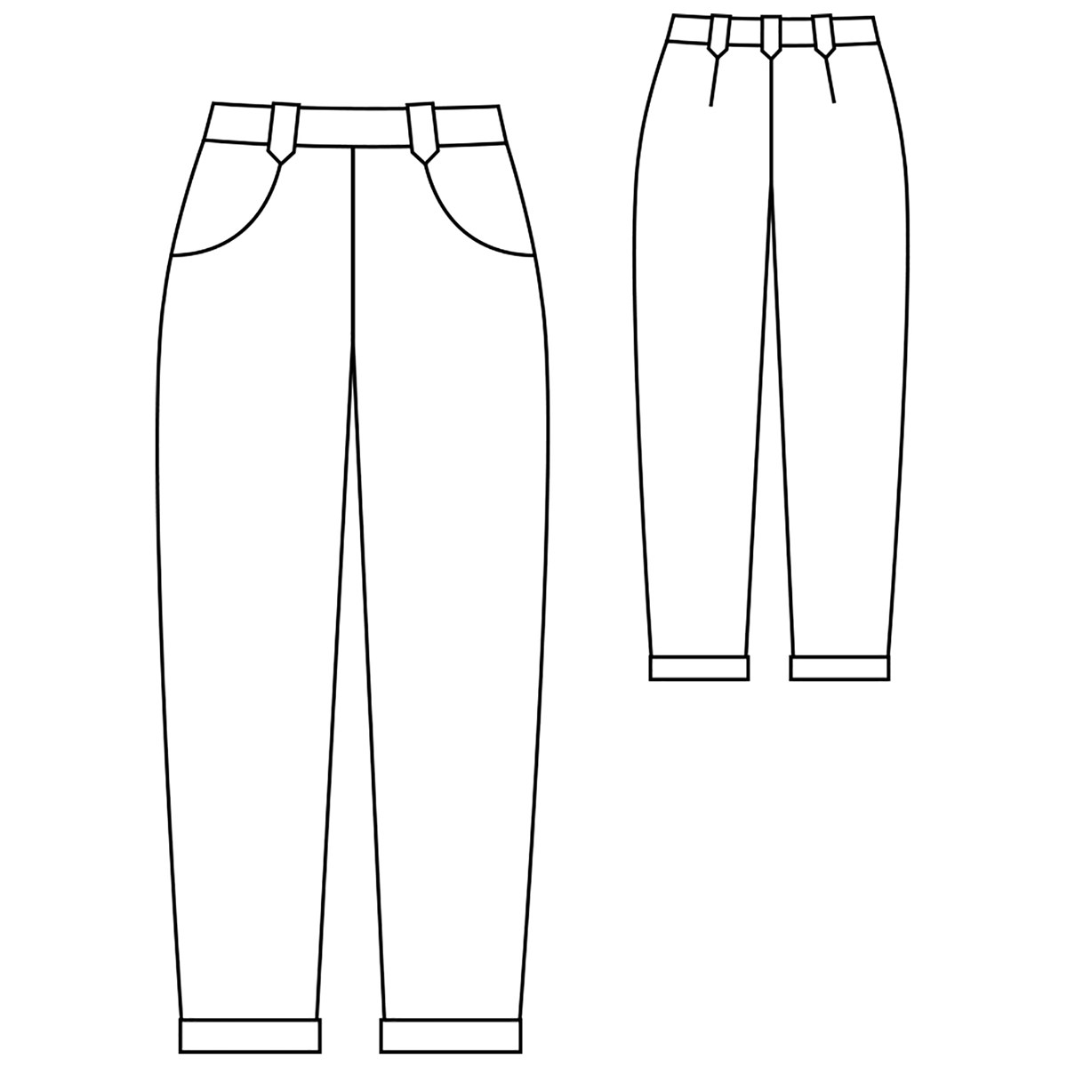 Patron République du Chiffon - Pantalon Diego - - EU 34-46