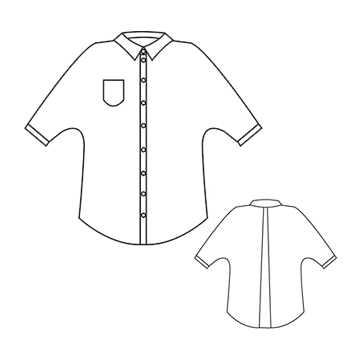Patron République du Chiffon - Chemise Myrcella - - EU 34-46