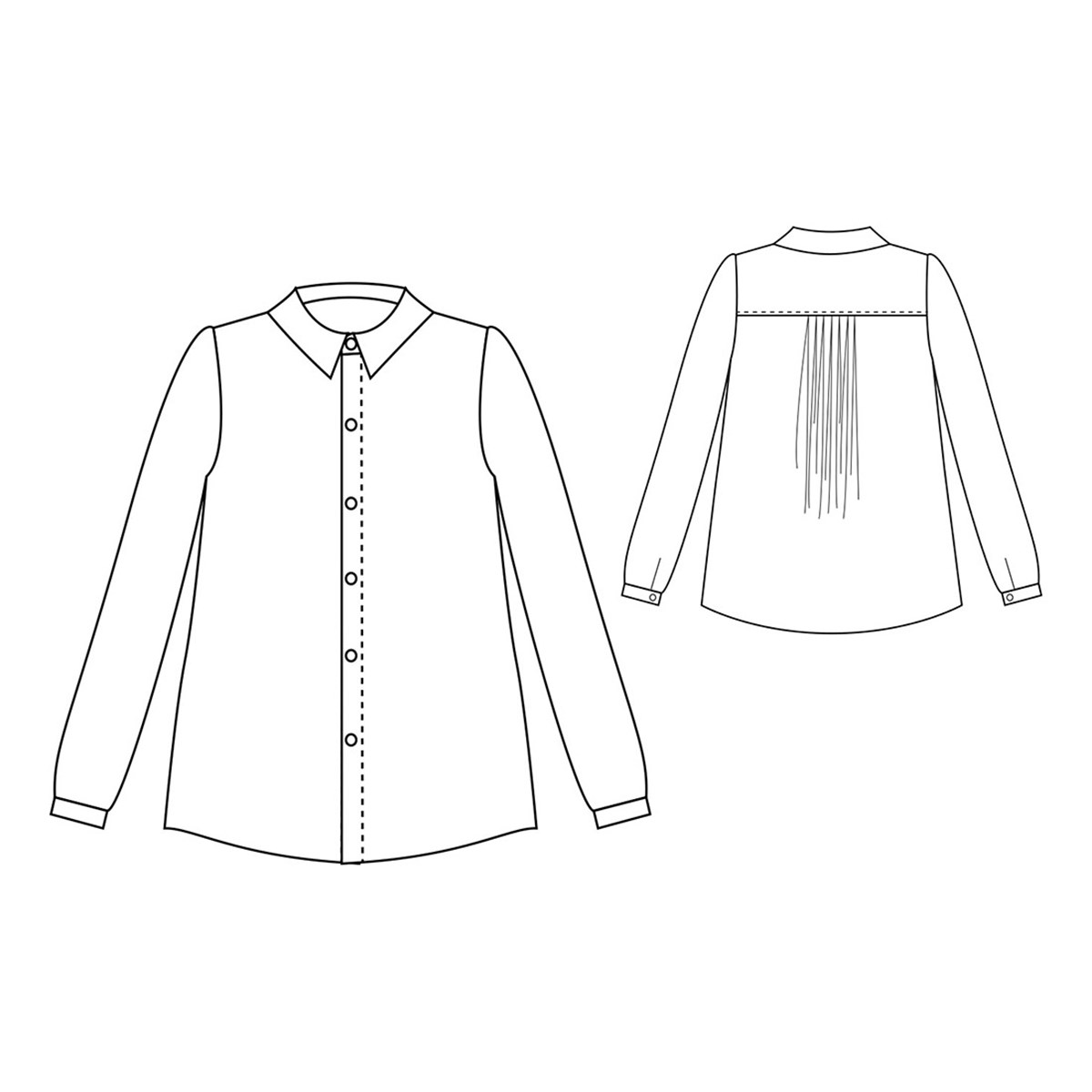 Patron République du Chiffon - Chemise Hedwige - - EU 34-46