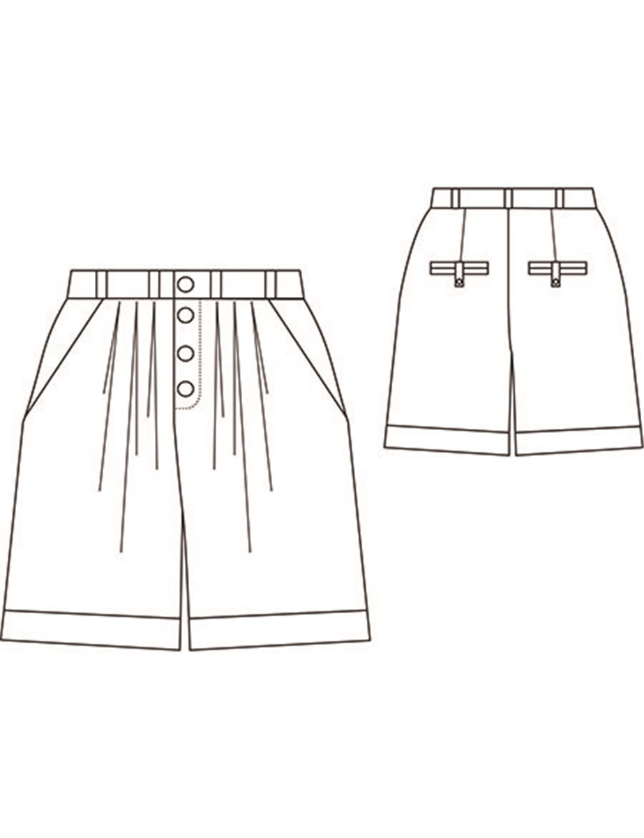Patron République du Chiffon - Short Pierre - - EU 34-46