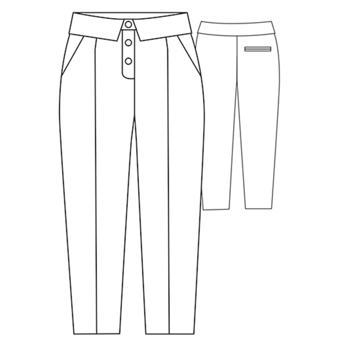 Patron République du Chiffon - Pantalon Jacques - - EU 34-46