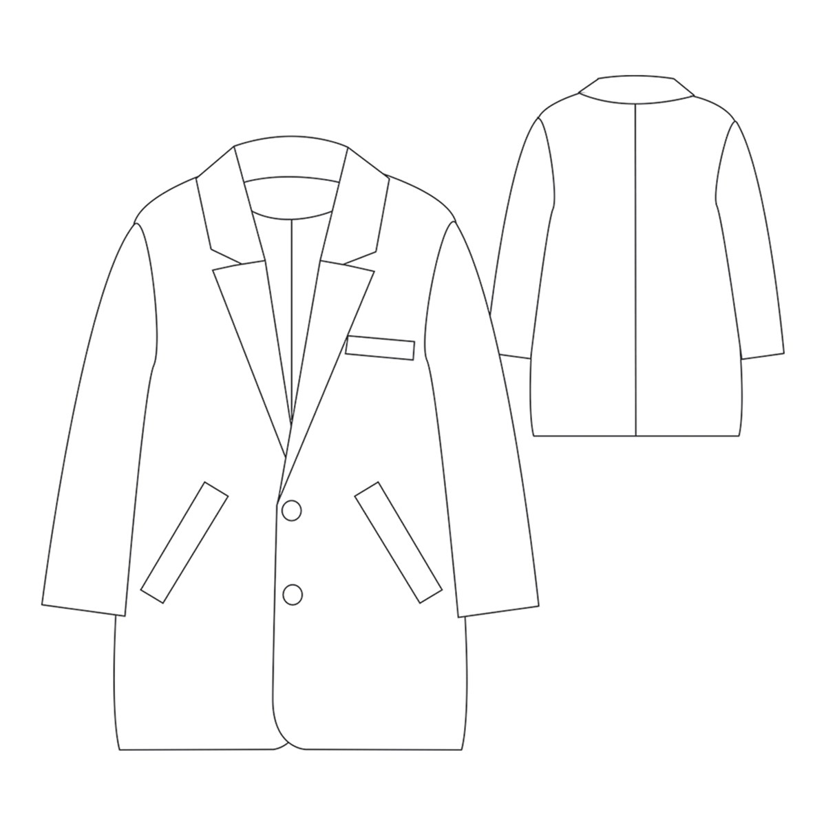 Patron République du Chiffon - Manteau Gerard -  - EU 34-46 