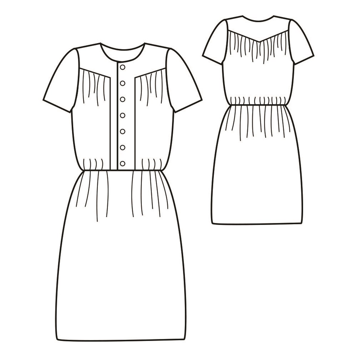Patron République du Chiffon - Robe Yolande - - EU 34-46