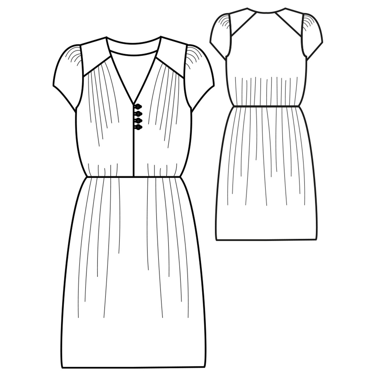 Patron République du Chiffon - Robe Arlette - - EU 34-46