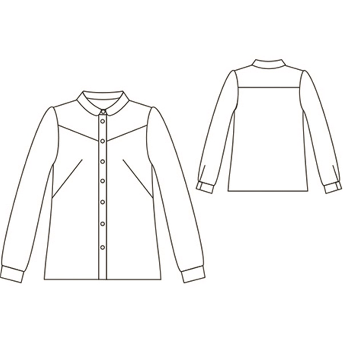 Patron République du Chiffon - Chemise Johanna - - EU 34-46