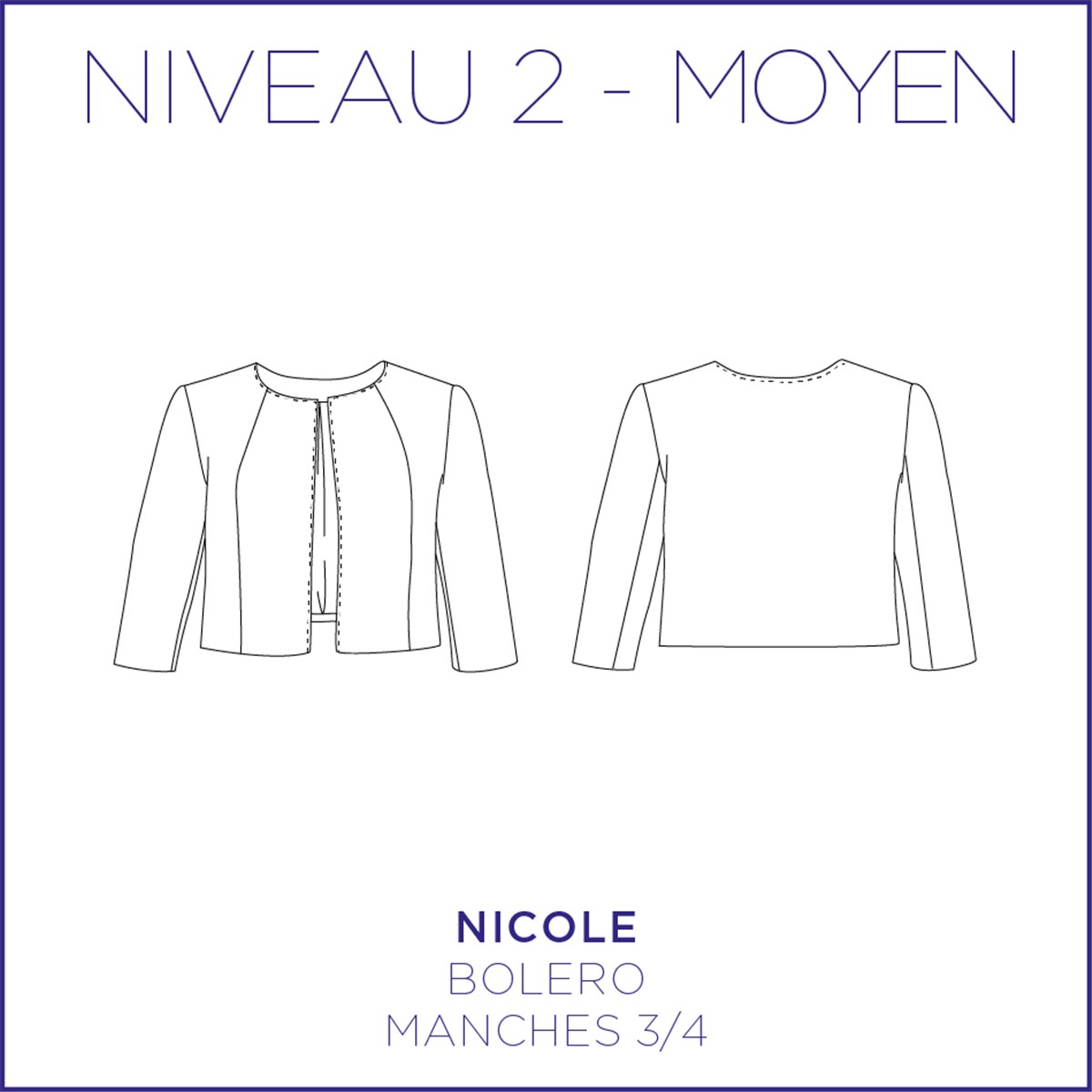 Patron Coralie Bijasson - C'est moi le Patron - Bolero Nicole -  - EU 34-44 