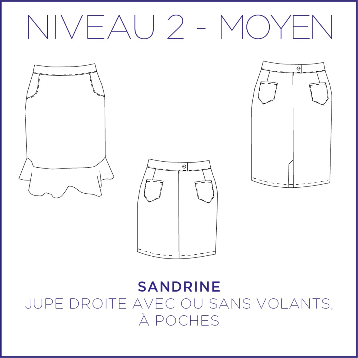 Patron Coralie Bijasson - C'est moi le Patron - Jupe Sandrine -  - EU 34-46 