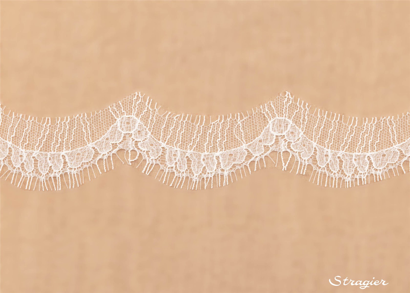 Dentelle Chantilly - Nestinne - Ivoire Stragier - 3 cm