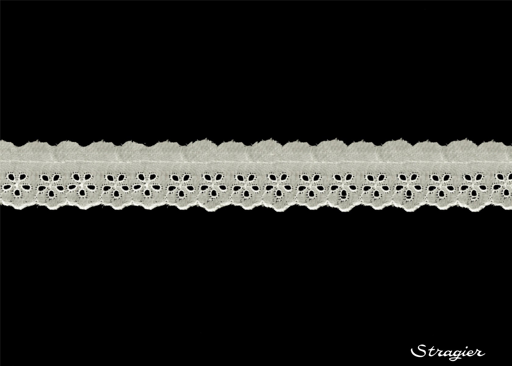 Cotton Eyelet Lace Trim - 012110 - Crème - 30 mm-15 mm