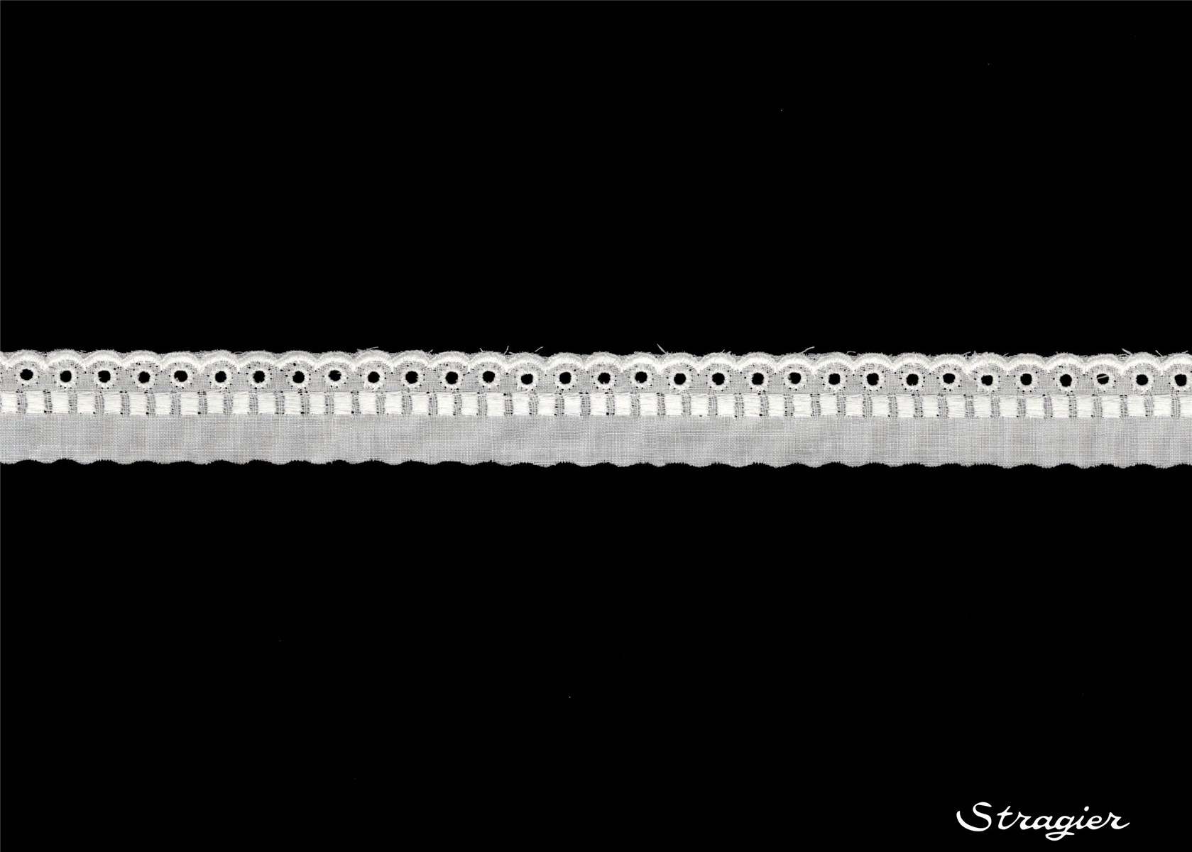 Cotton Eyelet Lace Trim - 012139 - Blanc - 20 mm-10 mm