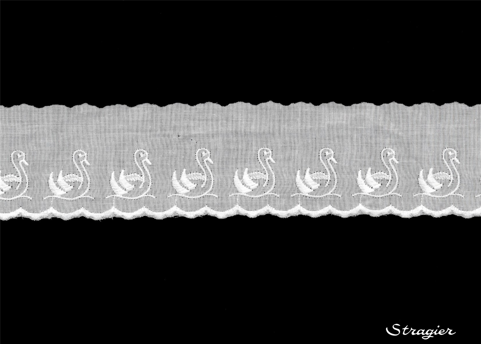 Cotton Eyelet Lace Trim - 012144 - Blanc - 50 mm-30 mm