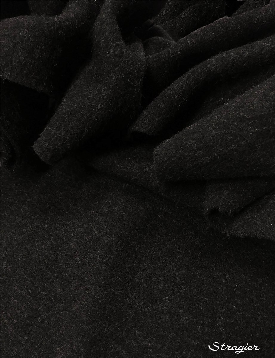 Laine Velours Manteau - uni - Anthracite