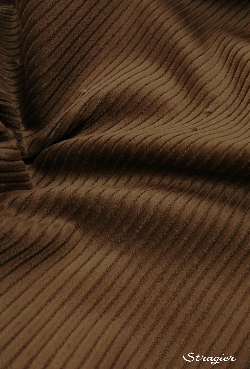Velours côtelé 7W-côte 4mm - uni - Noisette