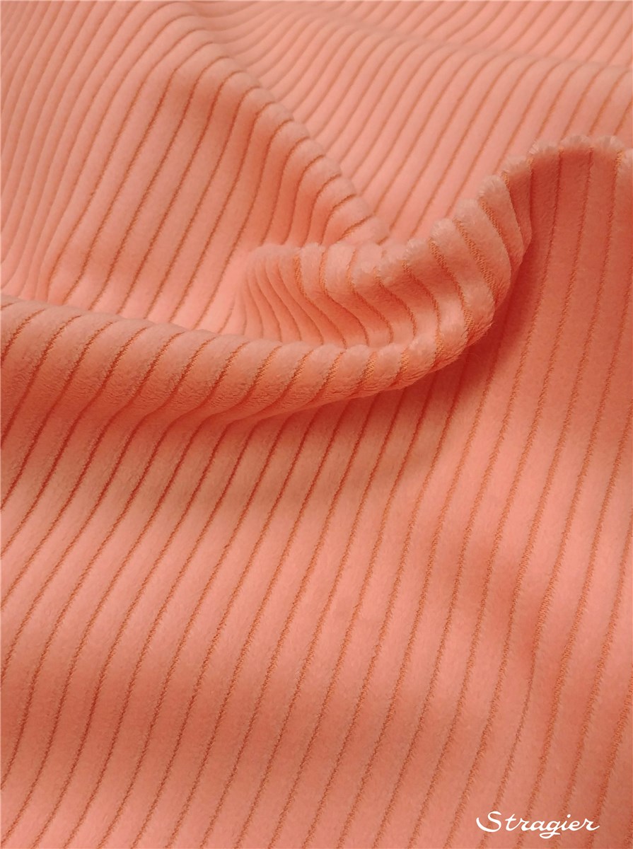 Corduroy - 4W - 6mm Rib - Plain - Saumon