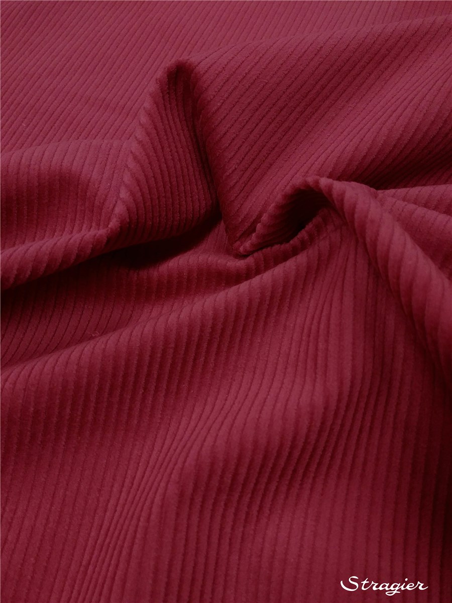 Velours côtelé 8W-côte 3mm - uni - Framboise 