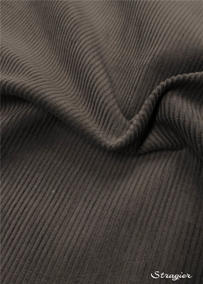 Velours côtelé 9W-côte 3mm - uni - Gris argent