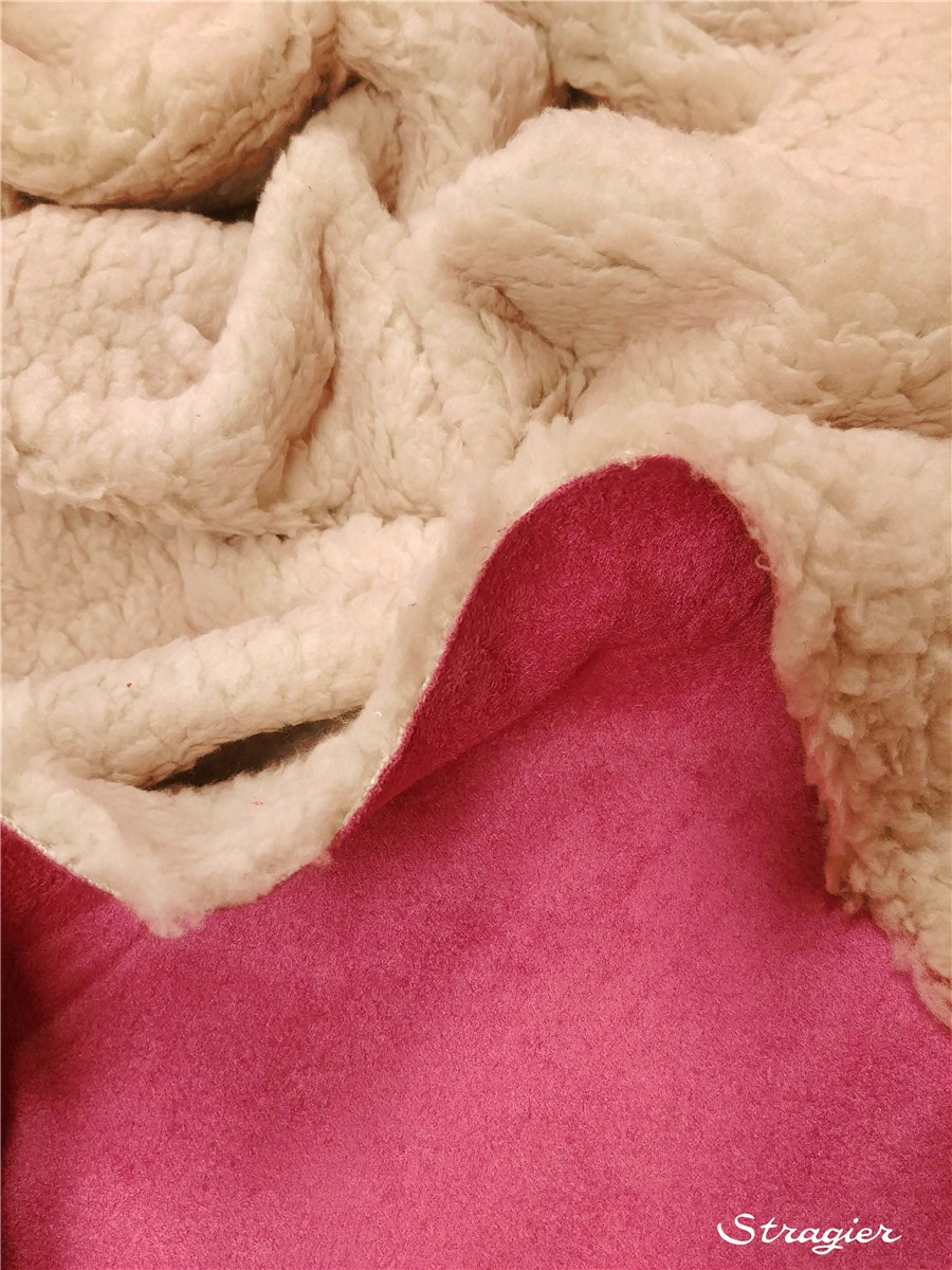 Suédine Teddy - uni - Magenta