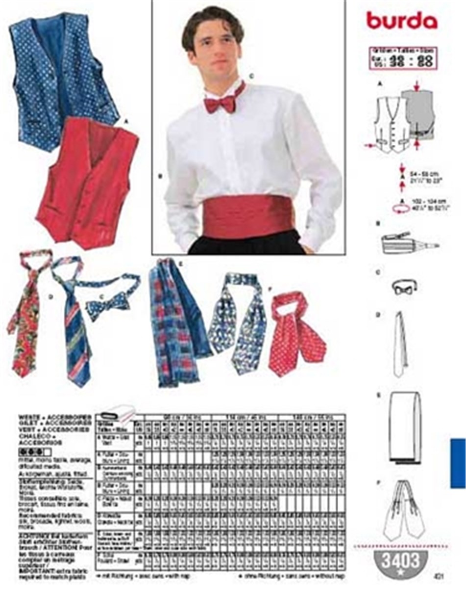Patron Burda - 3403 -  - EUR 46-60 