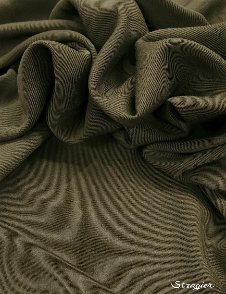 Twill Viscose - uni - Kaki 
