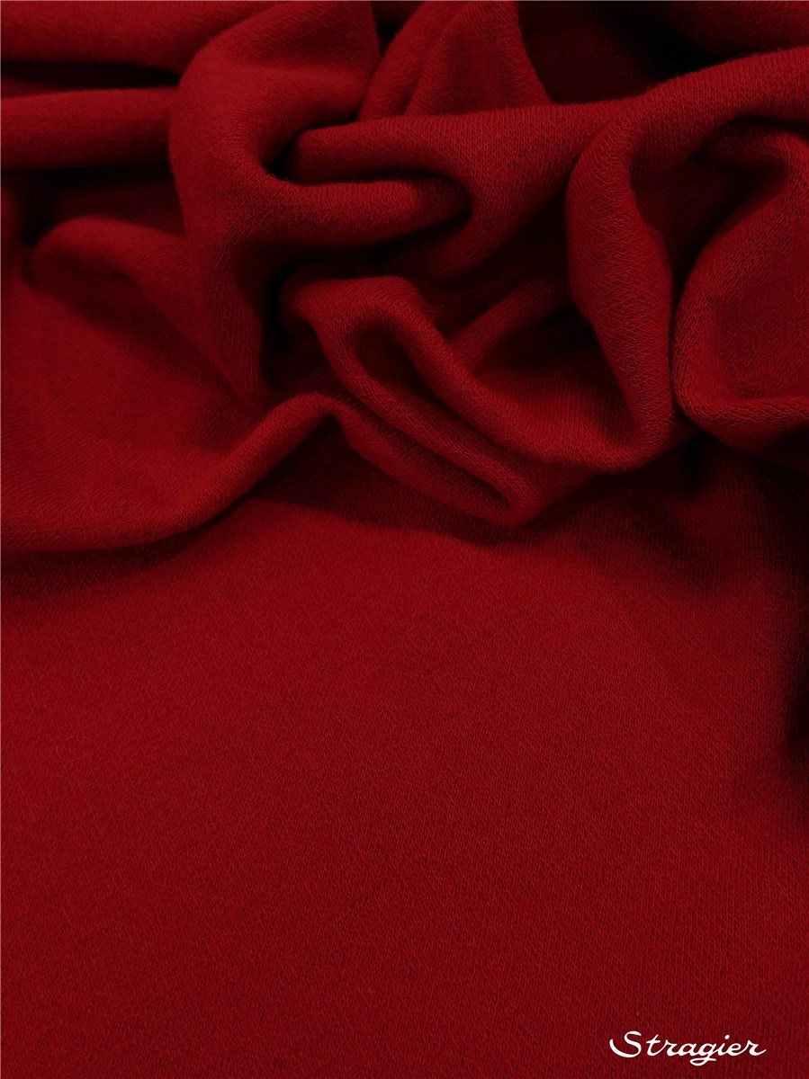 Maille Laine et Coton - Jacquard - Rouge Rubis