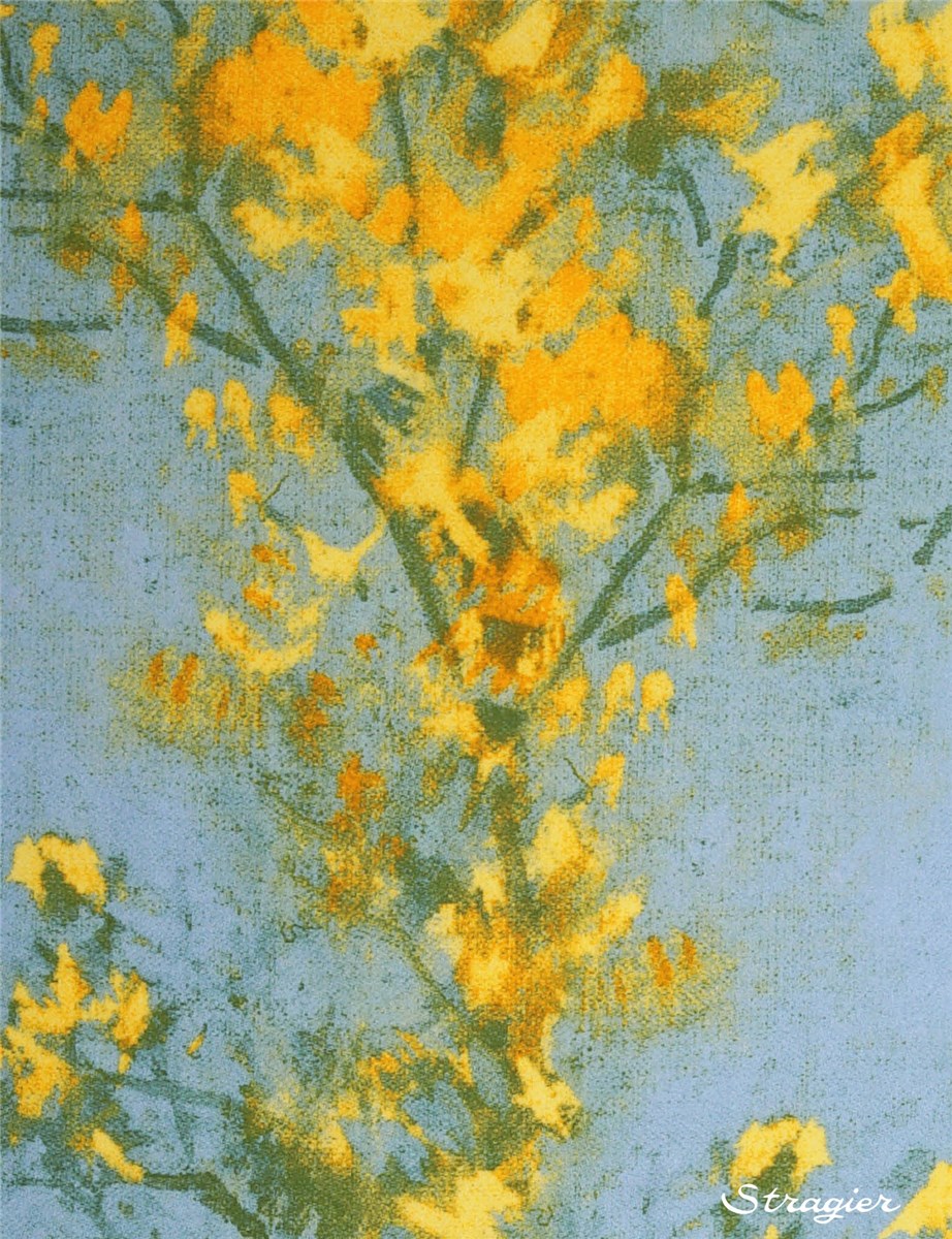 Satin de Soie - Lagune - Bleu Or 