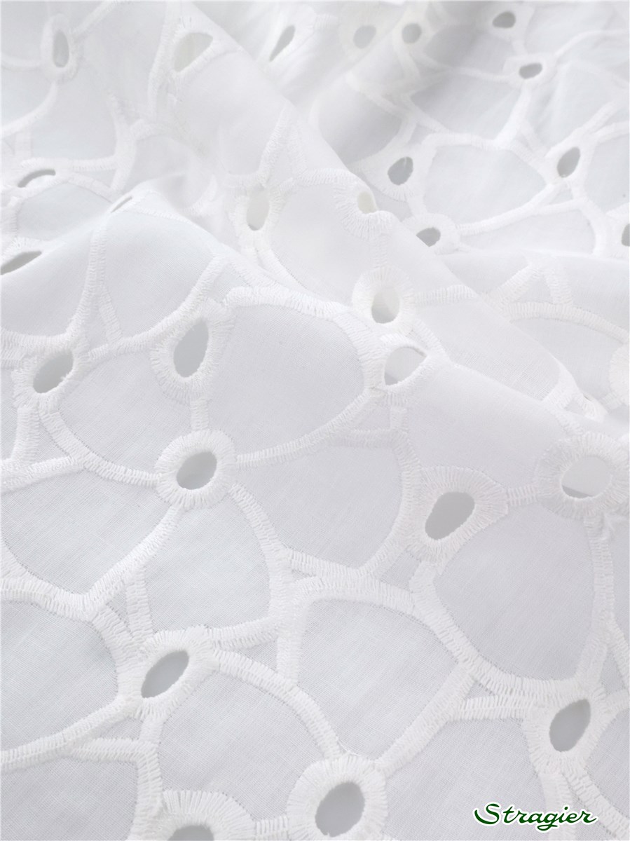 Broderie Anglaise - Pensée - Ivoire Clair Stragier 
