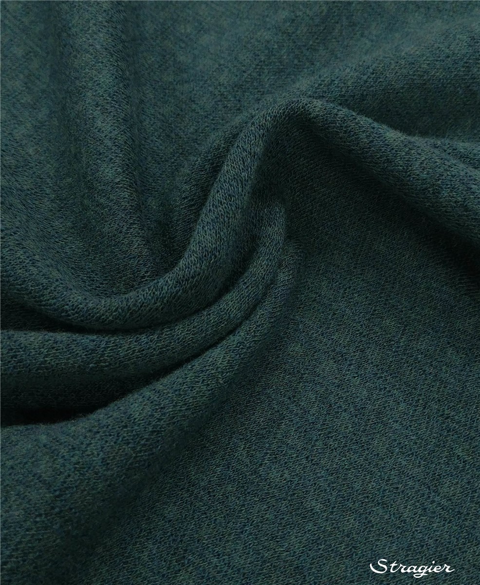 Maille Laine et Coton - Jacquard - Vert Canard