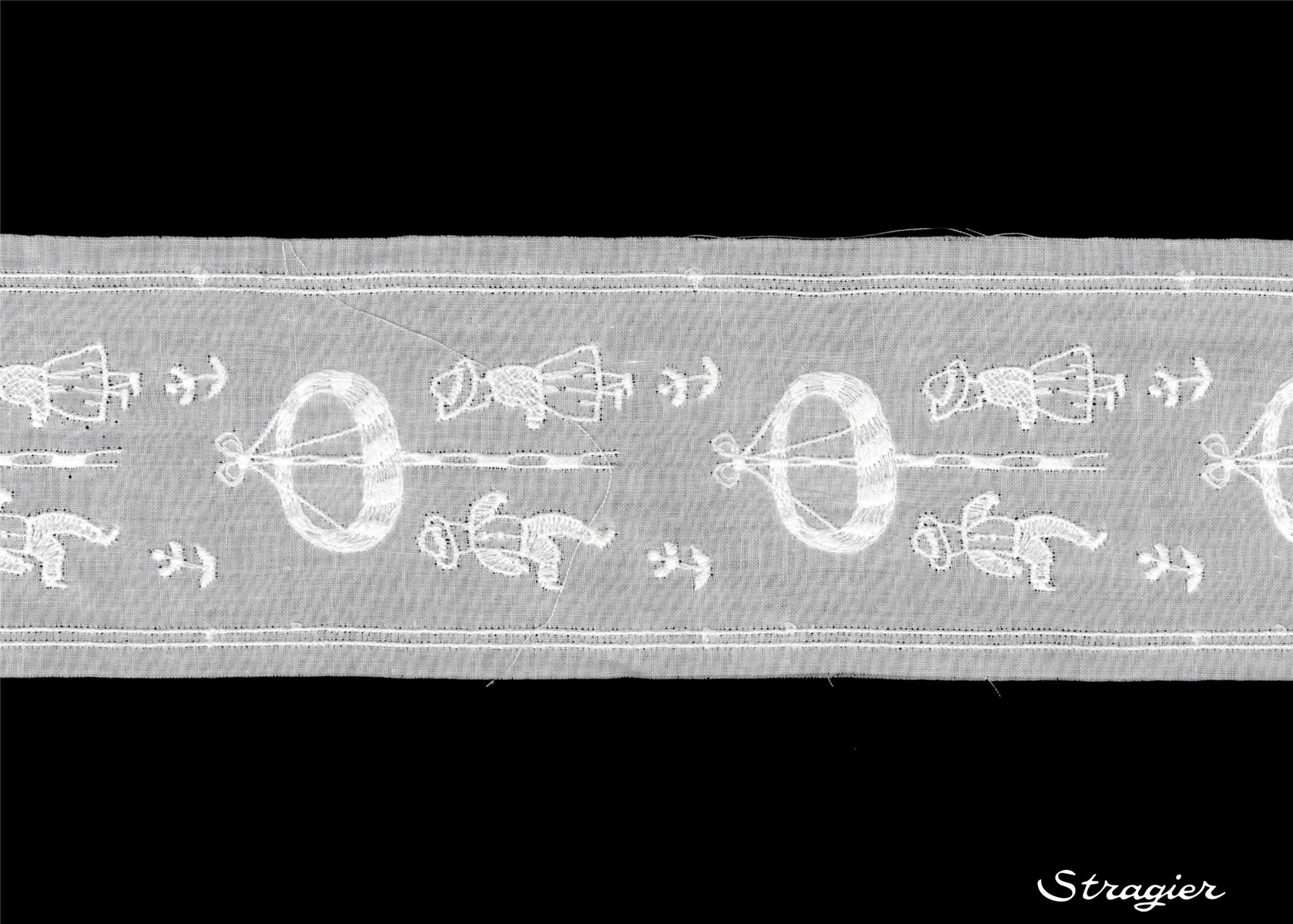 Broderie anglaise - Entre-deux - 012161 - Blanc - 70 mm-60 mm